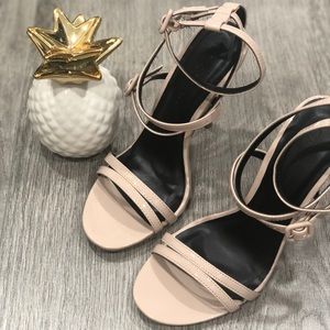 Crisscross Strappy Patent Sandals